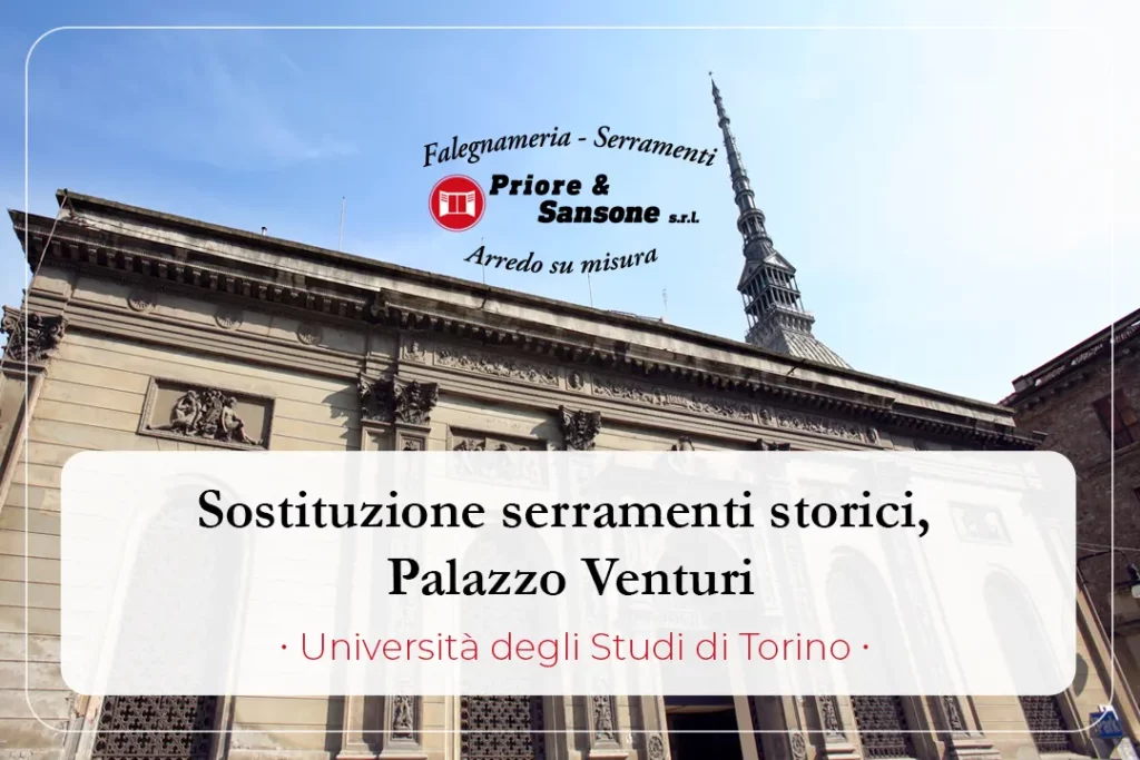 sostituzione serramenti storici a palazzo venturi Torino