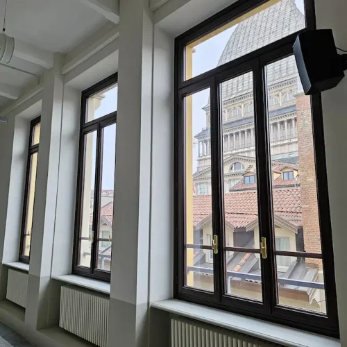 aula studio palazzo venturi, nuovi infissi