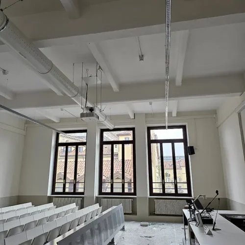 aula studio palazzo venturi, nuovi infissi